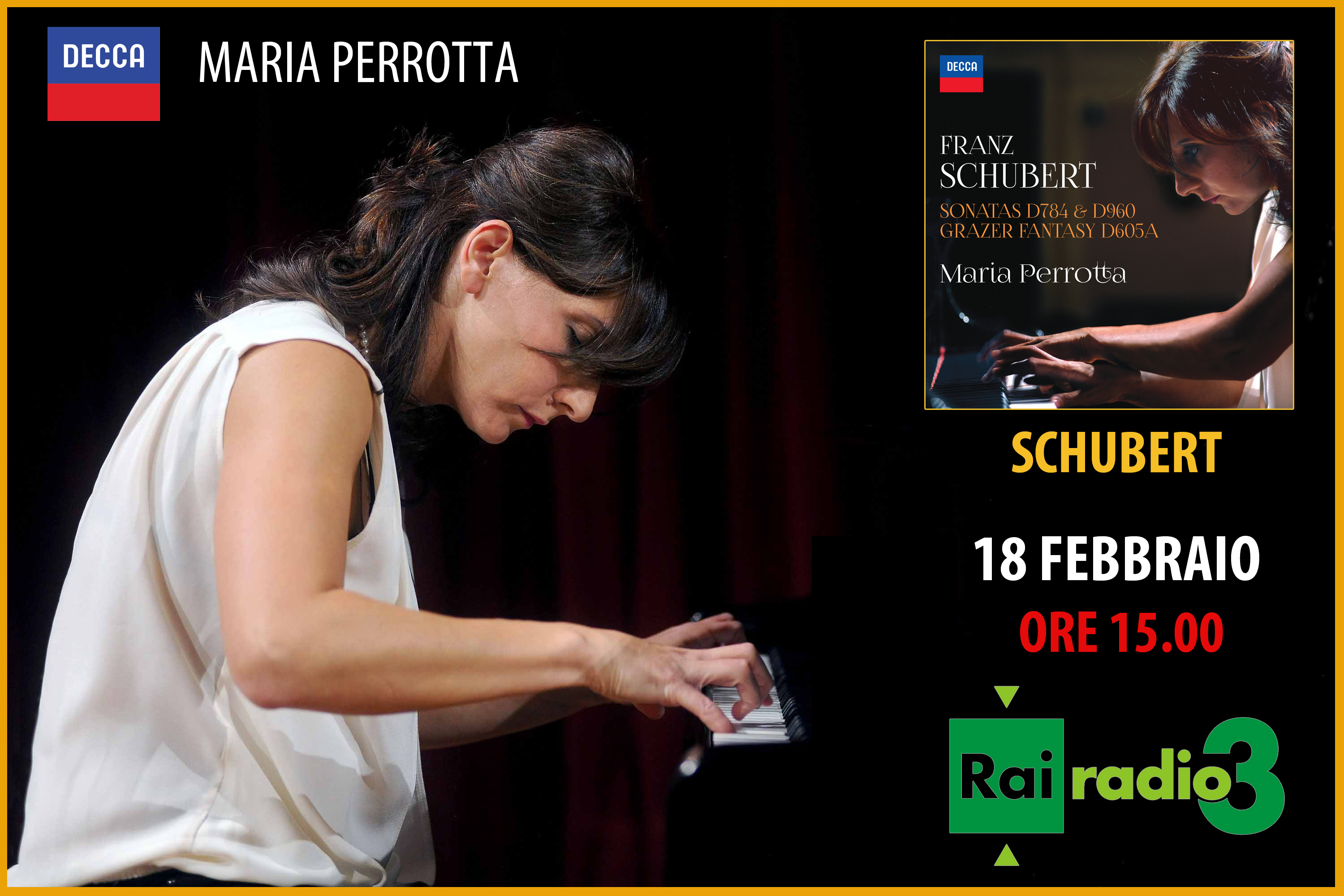 Maria Perrotta: il 18 febbraio a Piazza Verdi su Rai Radio 3